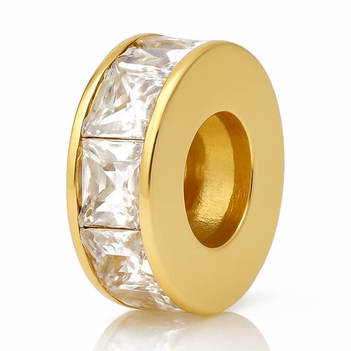 Separador de Encanto con Corte Princesa CZ para venta al por mayor de Elizabeth Stone Jewelry