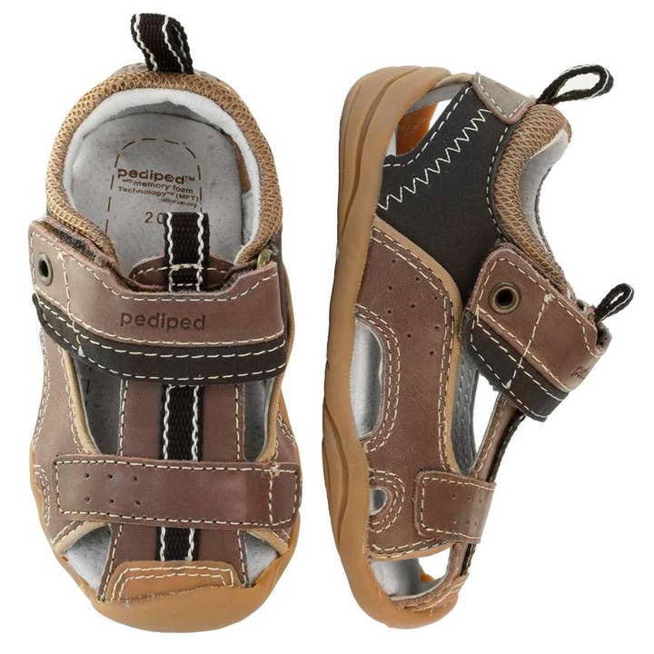 pediped footwear – wholesale Sandals – Kids – Piers - Grip ‘n’ Go™ | Brown