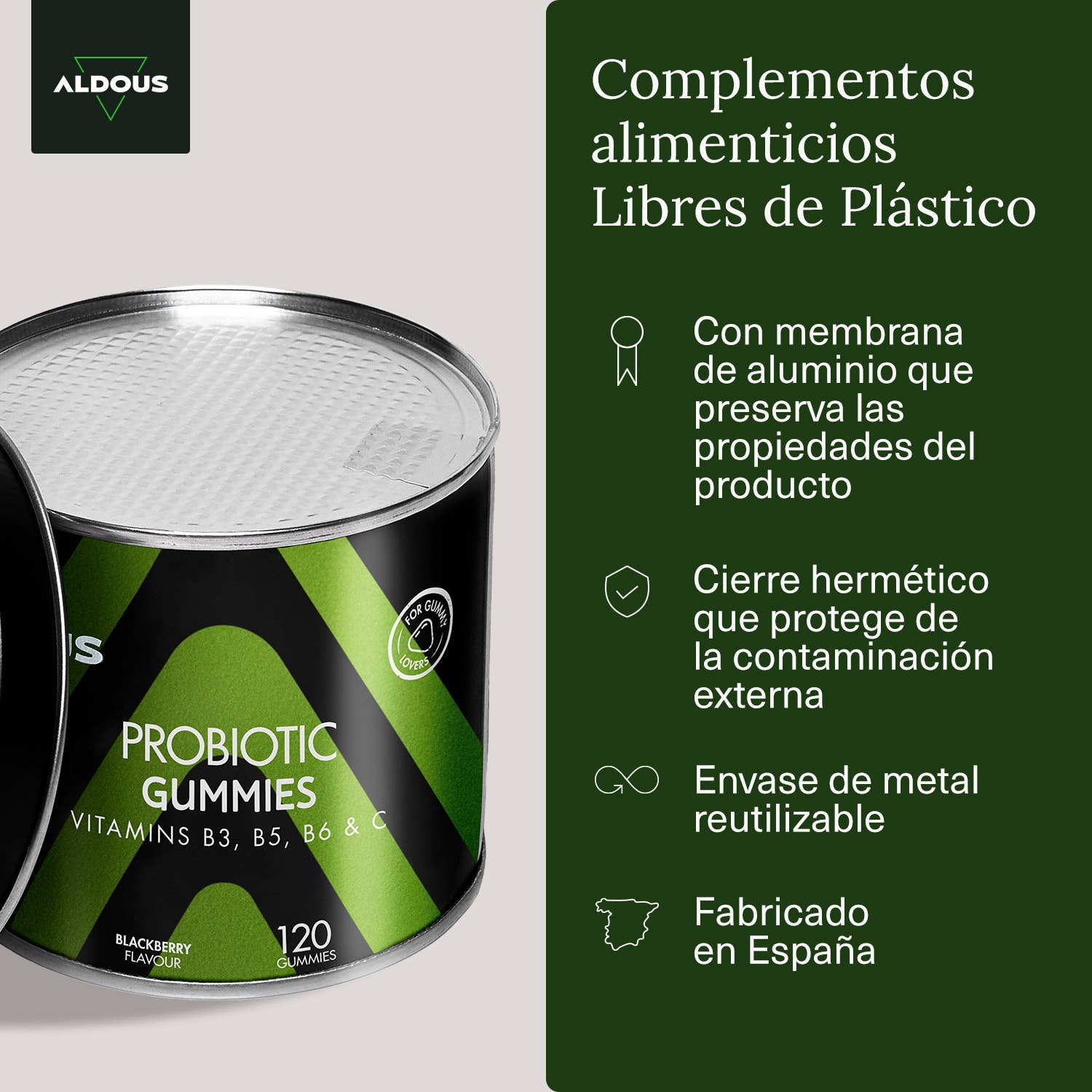 Aldous Bio - Wholesale Oral Supplement/Vitamin - Probiotics + Vitamins Aldous gummies |120 gummies5