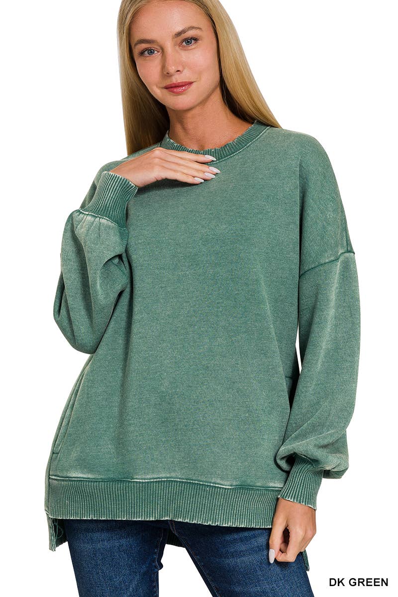 42POPS - Wholesale Sweatshirt - Women's - ',,, Fleece Hi Low Hem Pullover With Pockets6