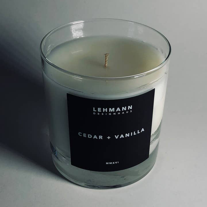 Cedar Vanilla Signature Candle for wholesale by LEHMANN DESIGN HAUS