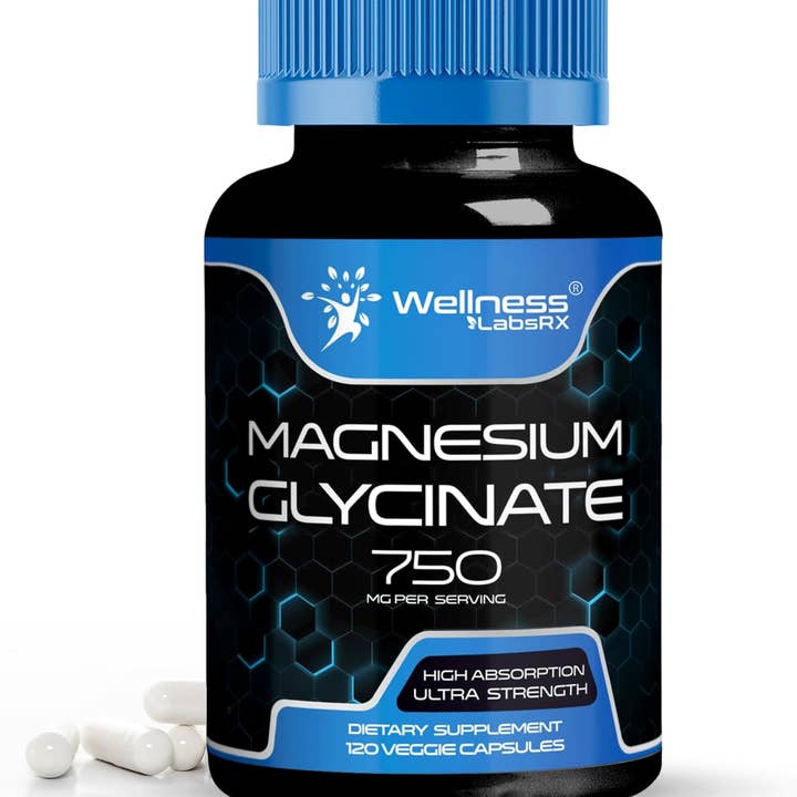 High Absorption Magnesium Glycinate 750mg – Ultra Strength – 120 Capsules for wholesale by Health & Wellness Associates Inc.