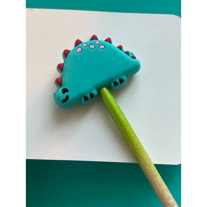 Comma Craft Co - Wholesale Knitting/Crochet Supplies - Turquoise Dinosaur Knitting Needle Point Protectors