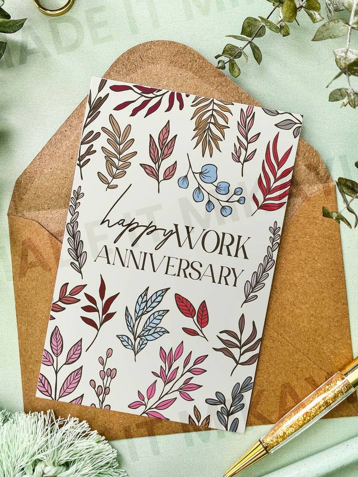 Glückwunschkarte zum Arbeitsjubiläum für den Großhandel von MadeItMikayla