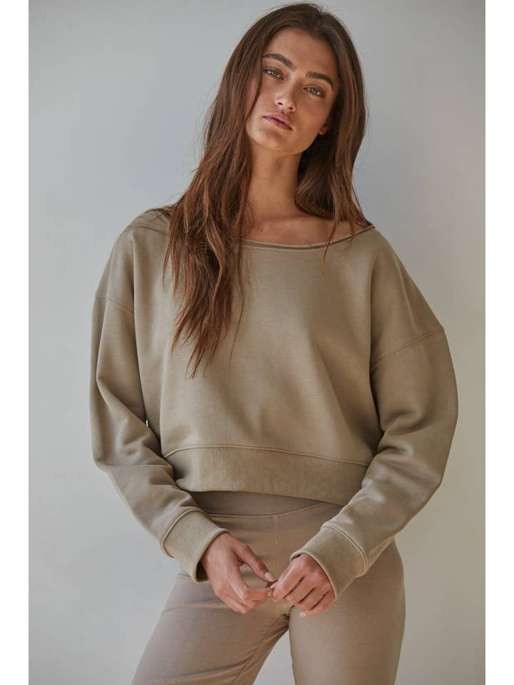 By Together - Wholesale Sweatshirt - Women's - L8591 | Knit Cotton Polyester Garment Washed Pullover 9