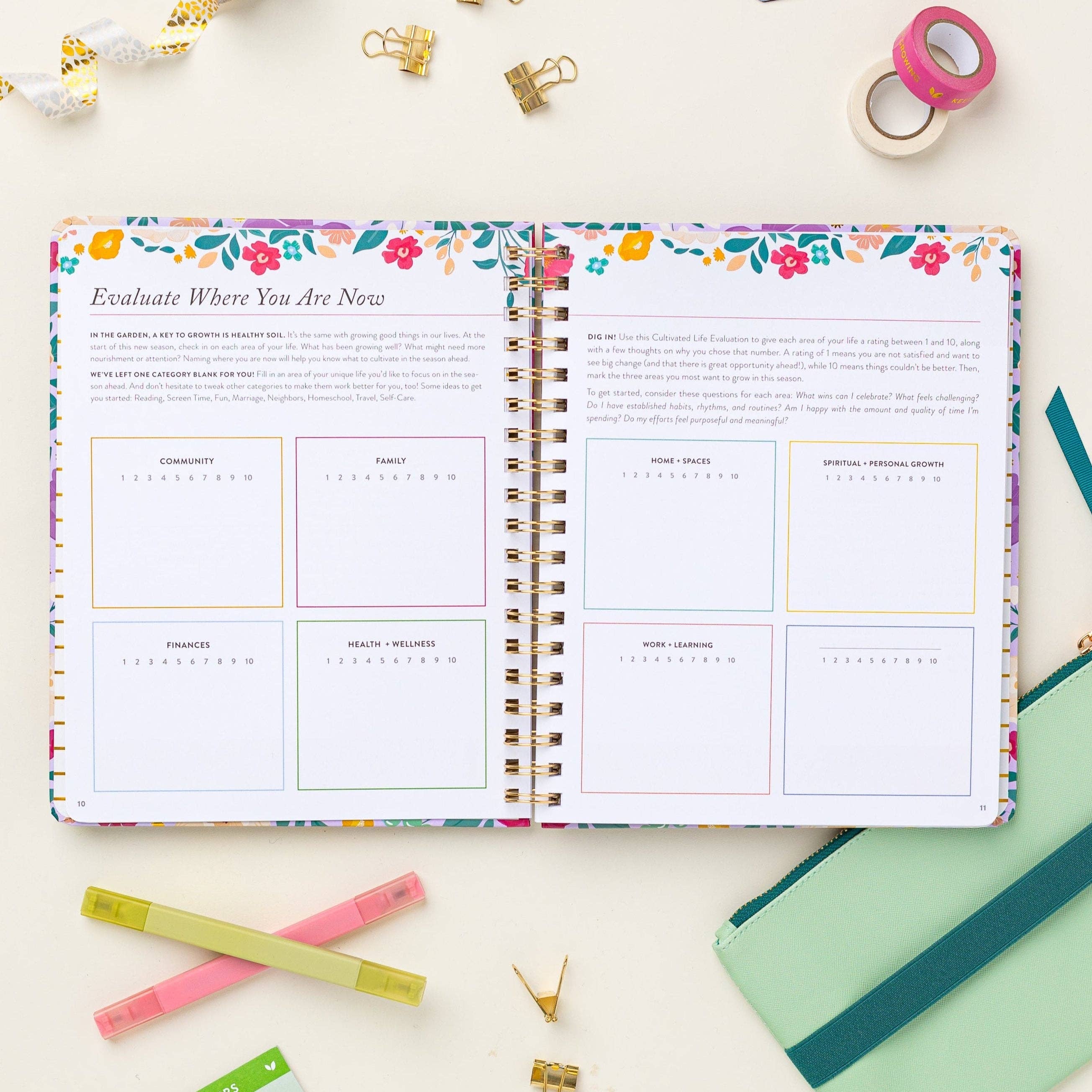 Cultivate What Matters - Wholesale Planner - Fresh Start Weekly Goal Planner | Bold Blooms3