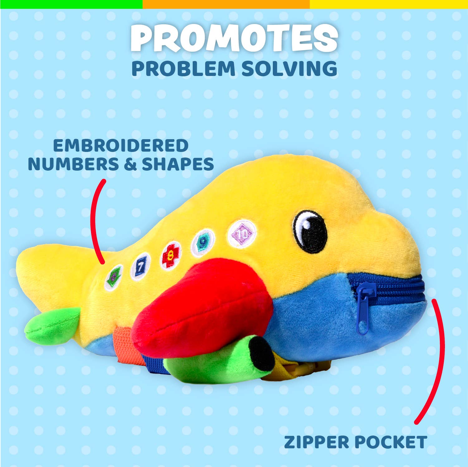 Buckle Toys - Wholesale Stuffed/Plush Toy - Kids & Baby - Bolt Airplane3