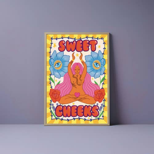 Pink Tigra - Wholesale Art Print - Sweet Cheeks Colourful Nude Art Print | A4 & A32