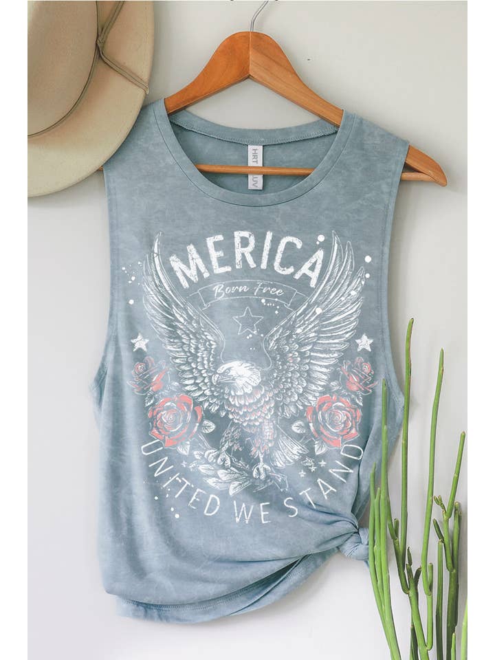 HRTandLUV – Großhandel Tanktop – Damen – AMERICAN BONE FREE TANKTOP MIT MINERALGRAFIK2