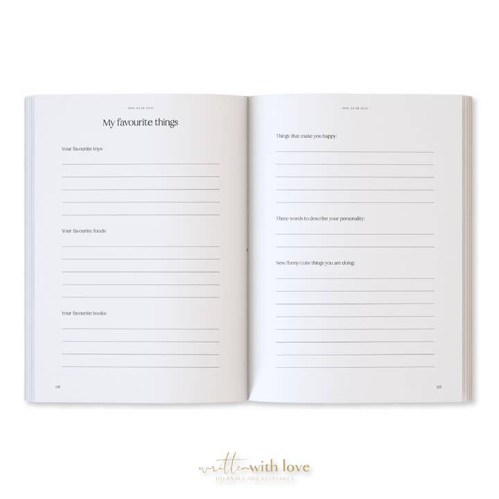 Written With Love – wholesale Memory book – Child & baby – Baby Memory Book with Keepsake Box - Oatmeal 17