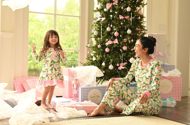 Sugar Bee Clothing – wholesale Pyjamasset - Barn – Jul 2024 Pyjamas-Girls Nötknäppar-klänning med blommor2