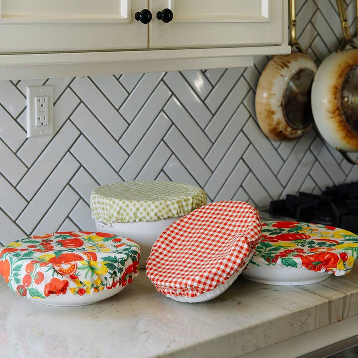 Paper Farm Press - Wholesale Kitchen Tool/Gadget - Tomato Vine Bowl Cover Set4