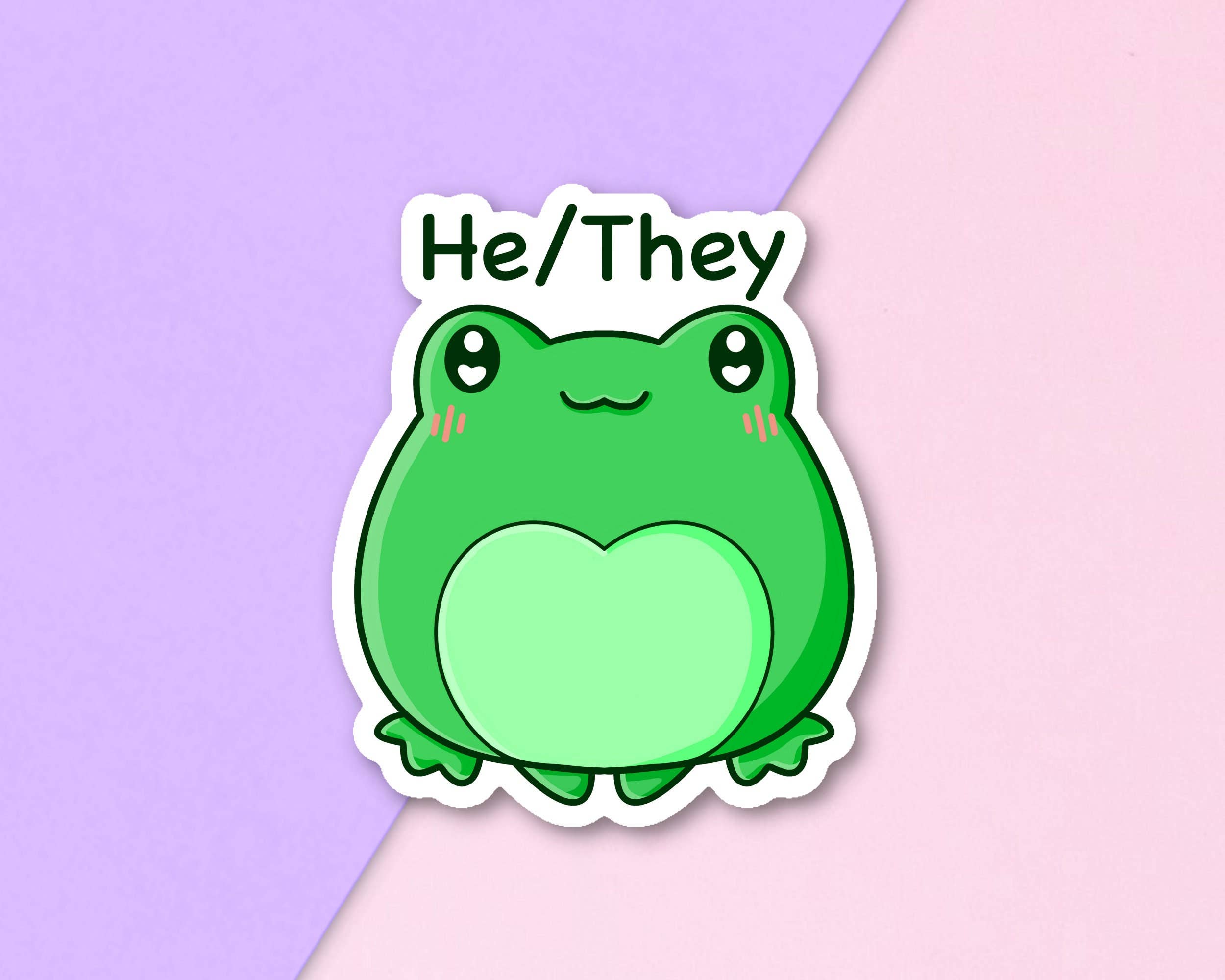 FuzziesArtDesigns - Vente Autocollant - Autocollants Grenouille Pronom | Mignon | Agenda | Grenouilles | Kawaii|3