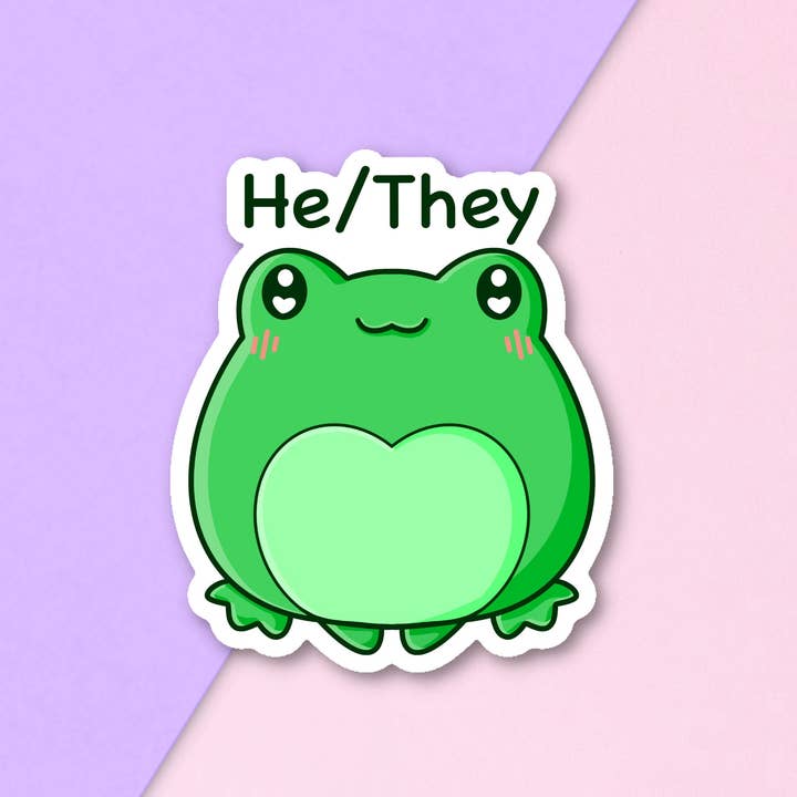 FuzziesArtDesigns - Vente Autocollant - Autocollants Grenouille Pronom | Mignon | Agenda | Grenouilles | Kawaii|3