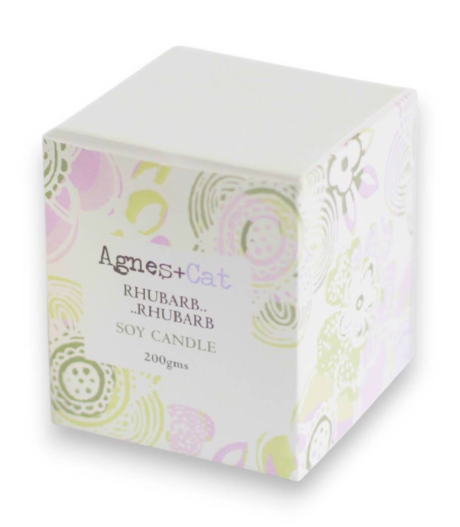 Agnes + Cat – wholesale Jar/filled candle – Votive Soy Candle - Rhubarb Rhubarb (1pc)0
