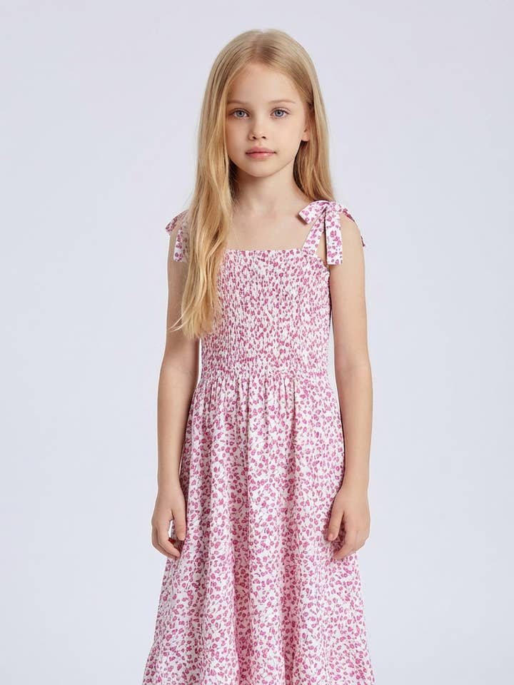 Abito lungo floreale Liberty per bambina per la vendita all'ingrosso da parte di MINI MIGNON PARIS