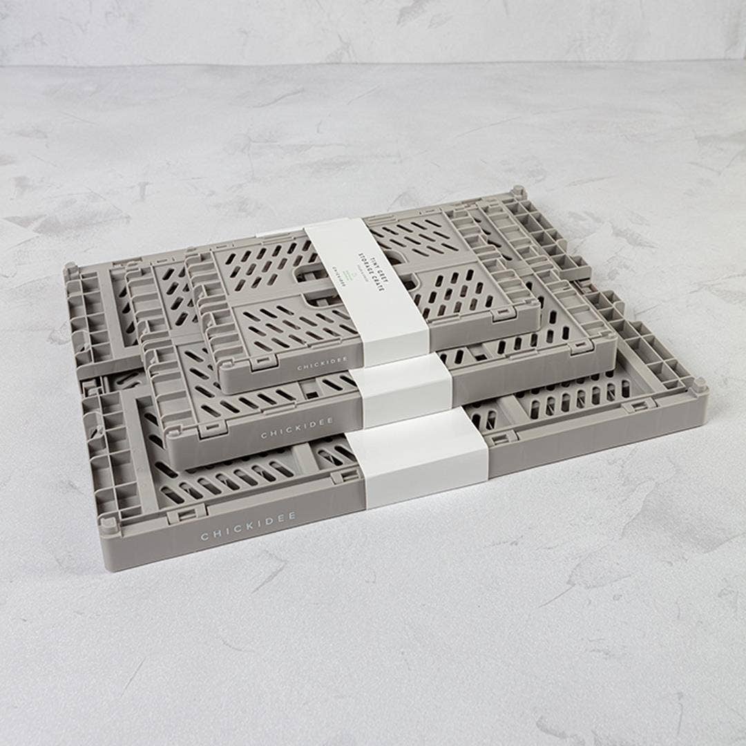 Chickidee - Wholesale Storage Bin - Grey Tiny Folding Storage Crate5