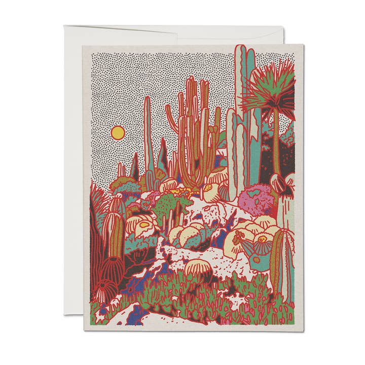 Desert Sunset everyday greeting card for wholesale by Red Cap Cards