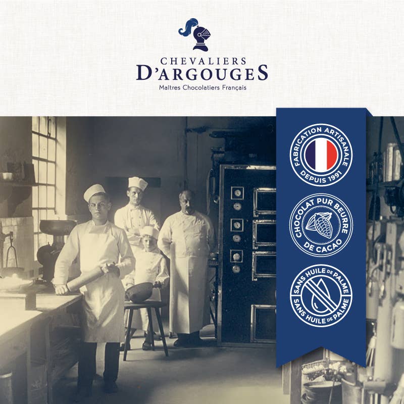 Chevaliers d'Argouges - Vendita all'ingrosso Confezioni di cioccolatini - OSTRICHE ALLA BOURRICHE PRALINE - CIOCCOLATO AL LATTE4