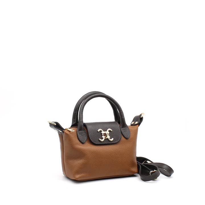 Mini borsa bicolore in pelle di vitello per la vendita all'ingrosso da parte di Vimoda