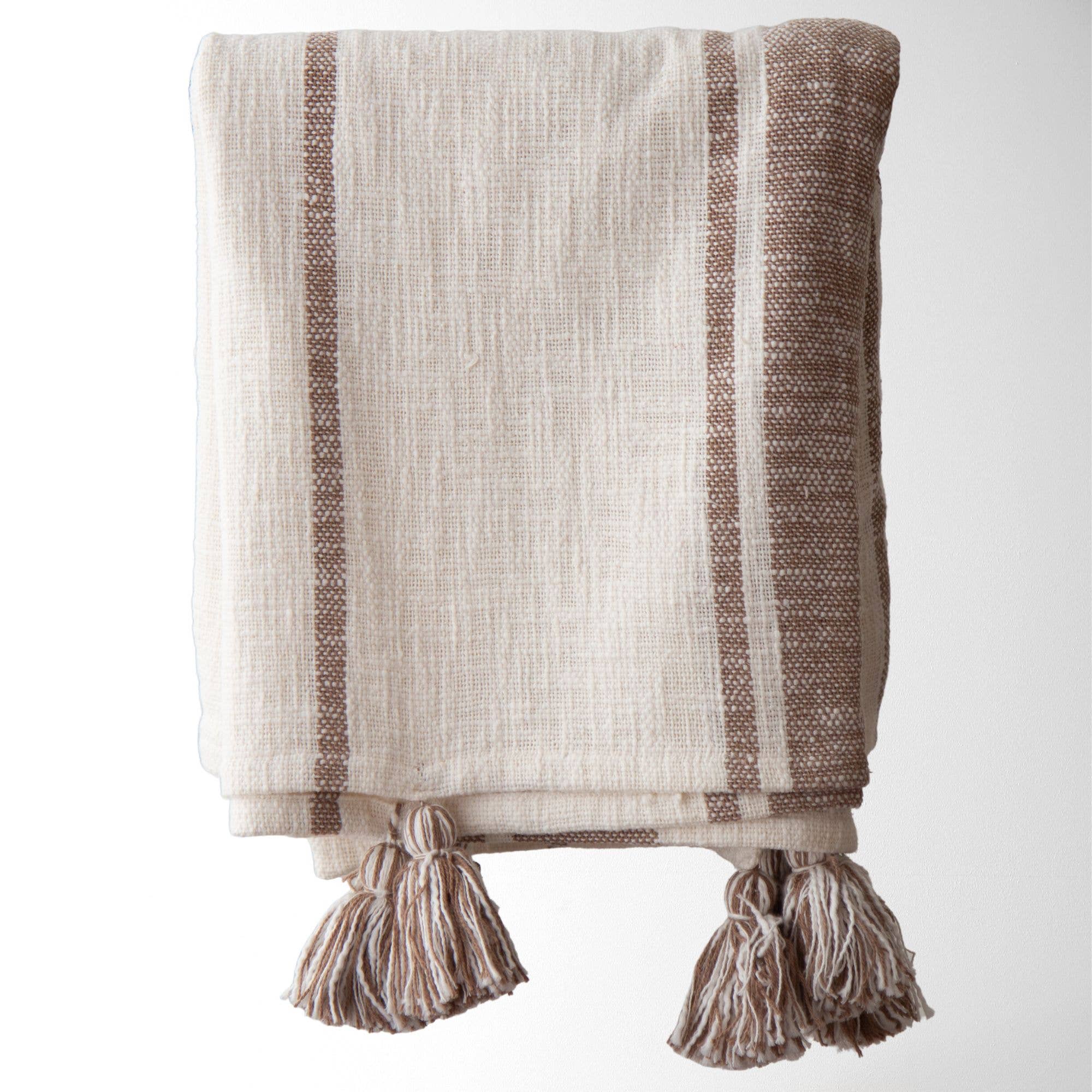 Tajik  Home  LLC - Wholesale Throw Blanket - Rebecca's Grainsack Throw – Classic Vintage-Style Blanket0