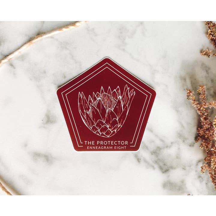 Enneagram Eight Floral Sticker - Dishwasher Safe for wholesale by Kara Eads Creates