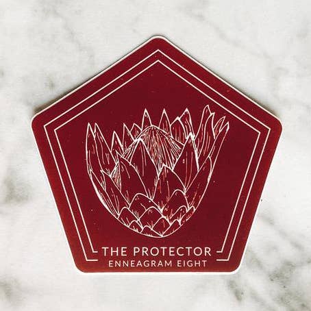 Enneagram Eight Floral Sticker - Dishwasher Safe for wholesale by Kara Eads Creates