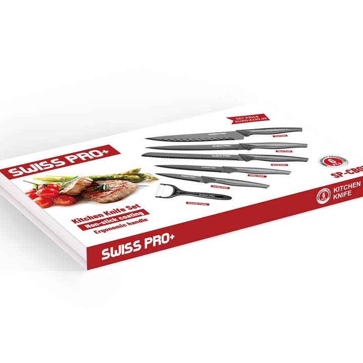 Swiss Pro+ - Wholesale Knife Set - 6 PCS Kitchen Knife set Carbon8