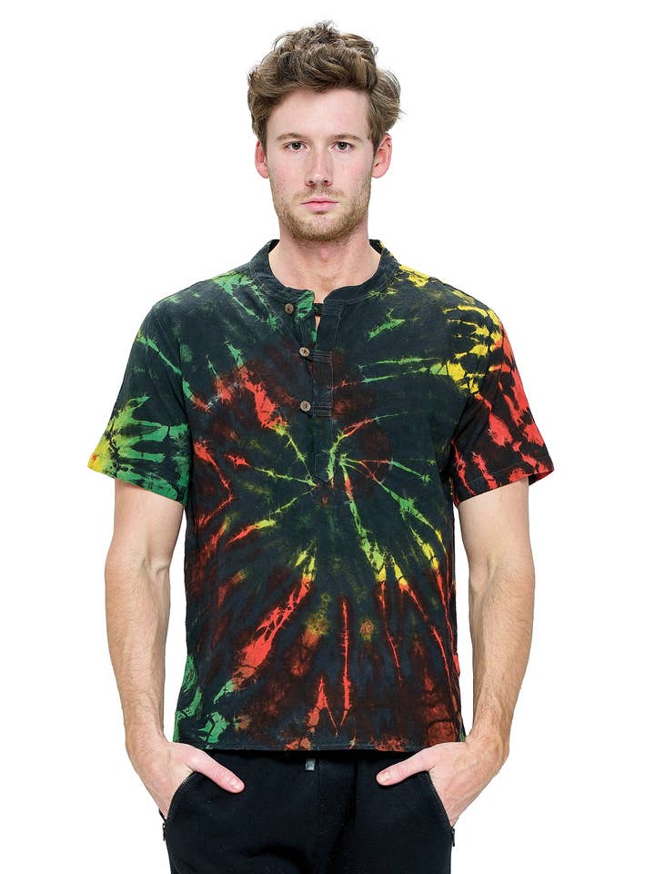 SALE Men's Tie Dye Kurta Rasta for wholesale by Yak & Yeti