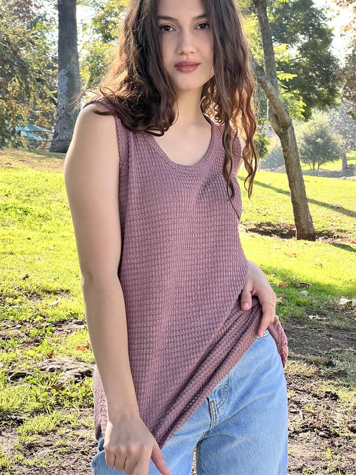 Camisola Waffle de Pipoca | S-XL por atacado de 24-Hrs Fashion