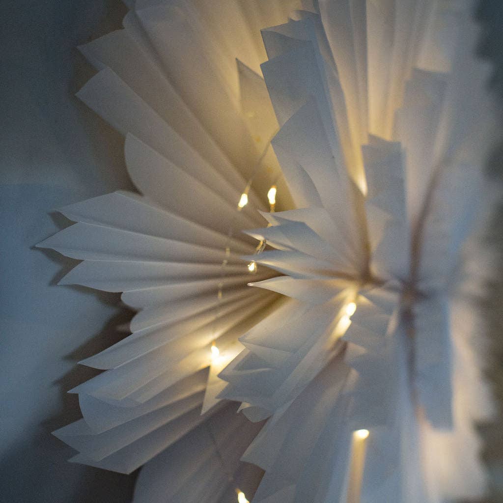 Bollywood Christmas - Wholesale Wall Accent - Cumulus White Paper Large Wall Hanging Decoration - 100cm2