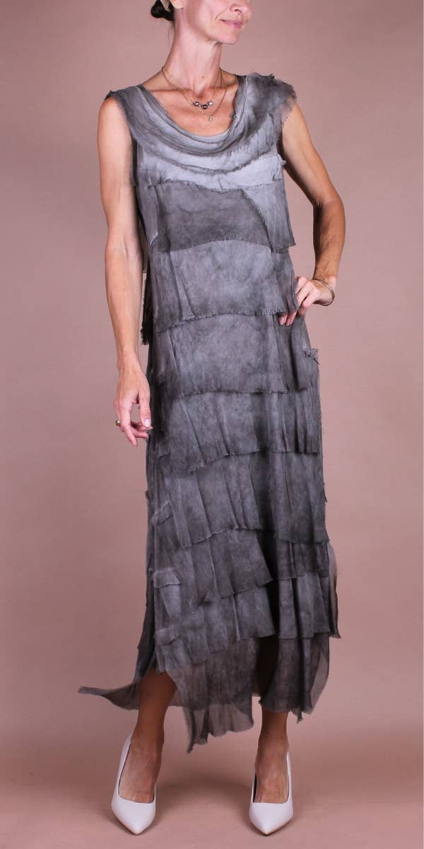 Gigi Moda - Wholesale Dress - Women's - Full Length Ruffle Dress45