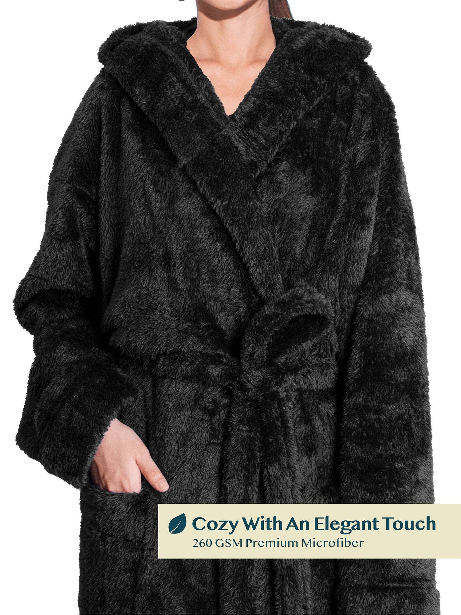 Pavilia - Wholesale Robe - Women's - Women's Sherpa Fluffy Robe with Hood33