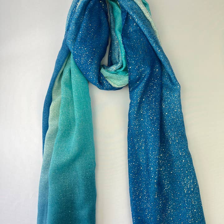 L'Emotion - Wholesale Scarf - Women's - Scarf with Silver Sequin Gradient Patterns7