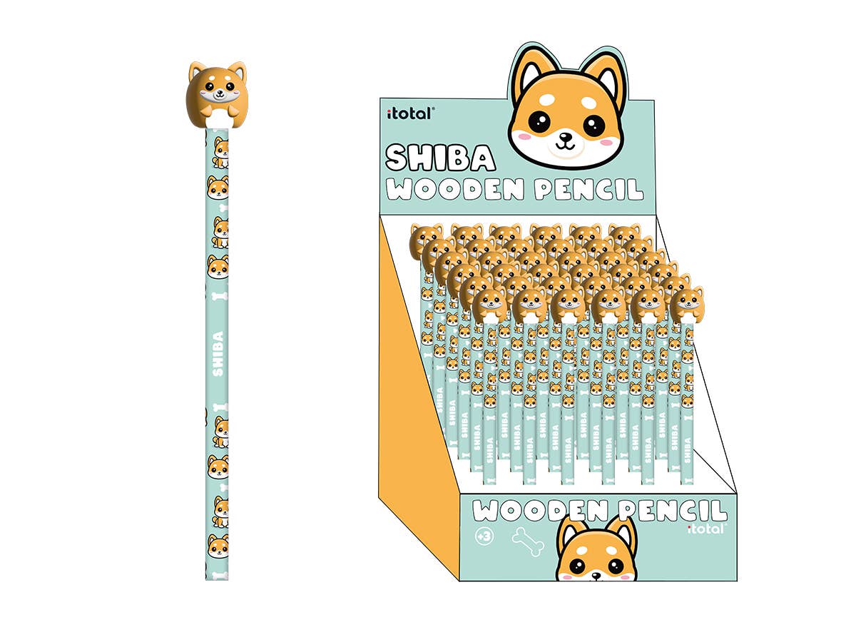 I-Total, I-Drink - Wholesale Pencil - Shiba 3D Pencil - Display 36 Pcs0