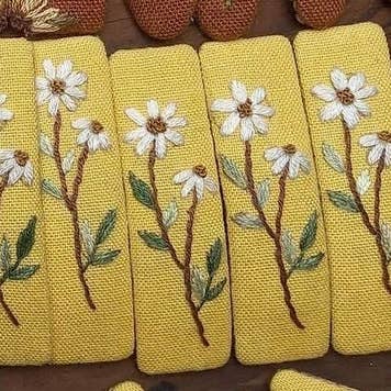 Quince Fables - Vendita all'ingrosso Fermaglio per capelli - Donna - Fermagli per capelli ricamati Sunflower & Rose Daisy, Collezione2