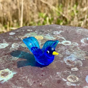 Glass Art Bird, Murano Glass Birds, Bird Sculptures, Collectible Colorful  Bird, Home Decor, Blown Glass, Cute Glass Bird, Miniature Bird, 