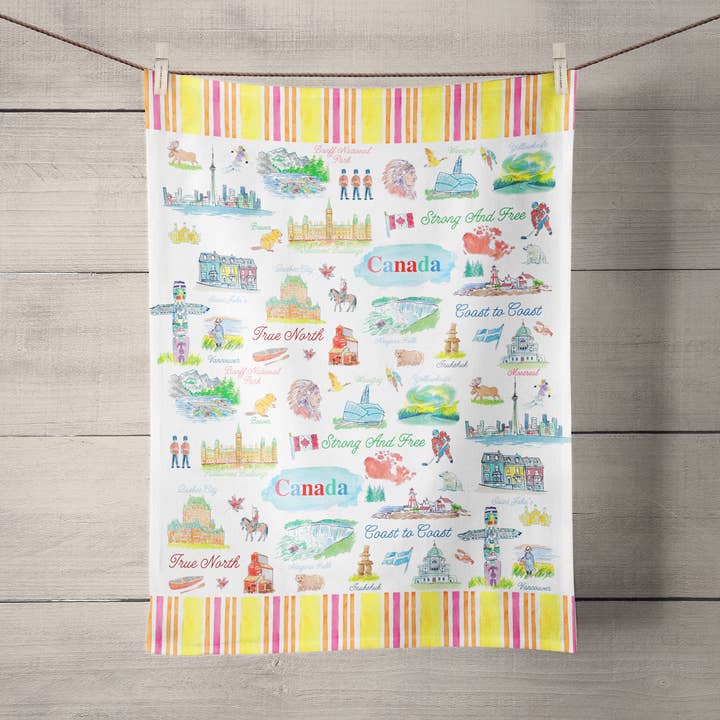 Canada Icons Tea Towel for wholesale by NORTHERN ICONS CANADA