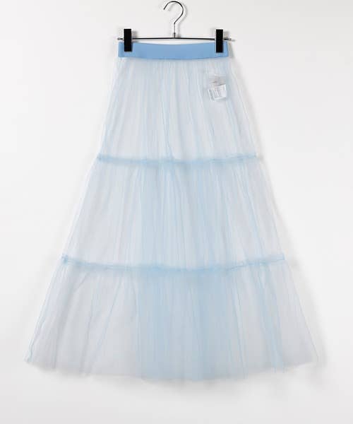 Rosa Clothing - Wholesale Skirt - Women's - Trendy Elasticated Waist Overlay Layered Mesh Skirt1