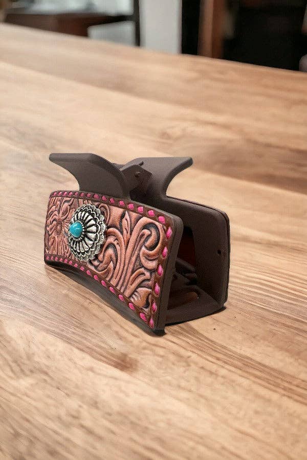 Roze/turkoois TQ HAARKLAUWCLIPS MET WESTERS PATROON voor groothandel op Faire1
