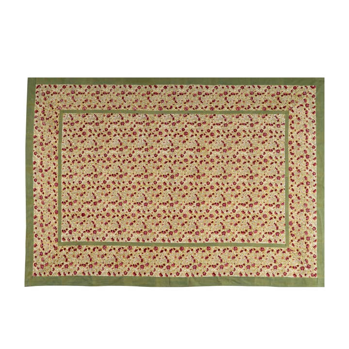 Couleur Nature - Wholesale Tablecloth - Meadows Red & Green Tablecloth