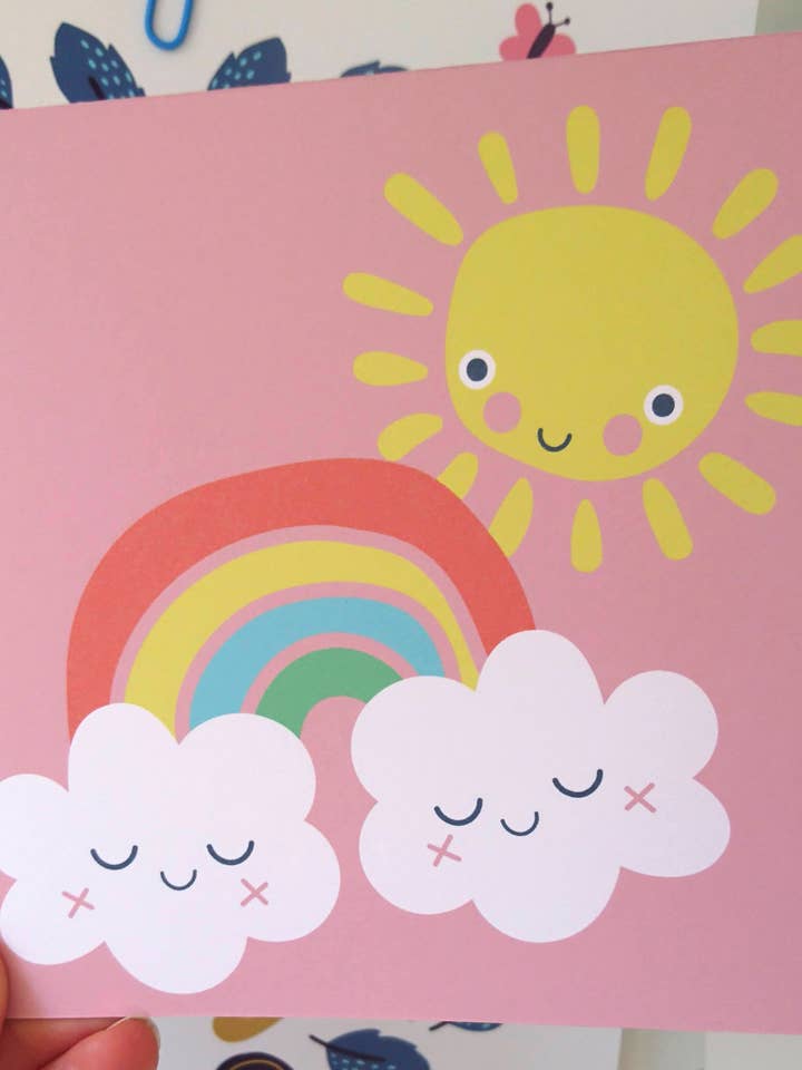 Sun + Rainbow Card for wholesale by Michele Payne