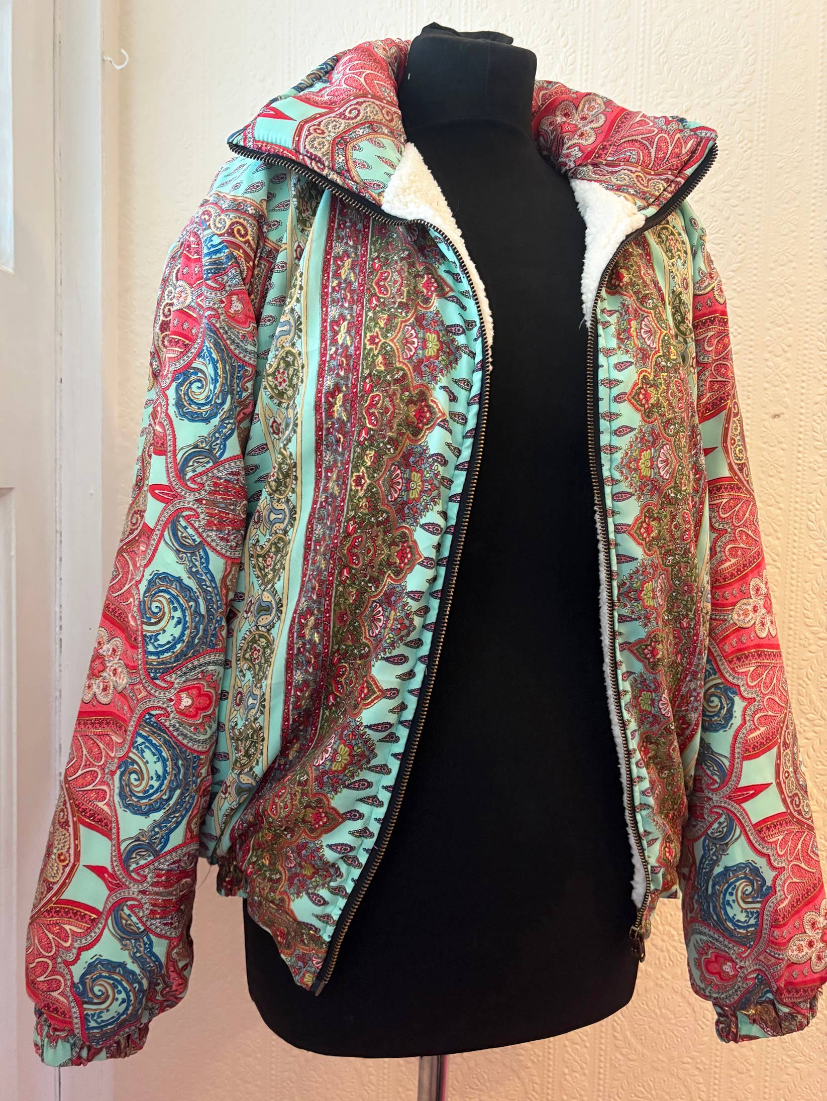 Emma's Emporium – wholesale Bomber jacket – Women’s – AW02: Sari Fleece lined Bomber Jackets - Paisley5