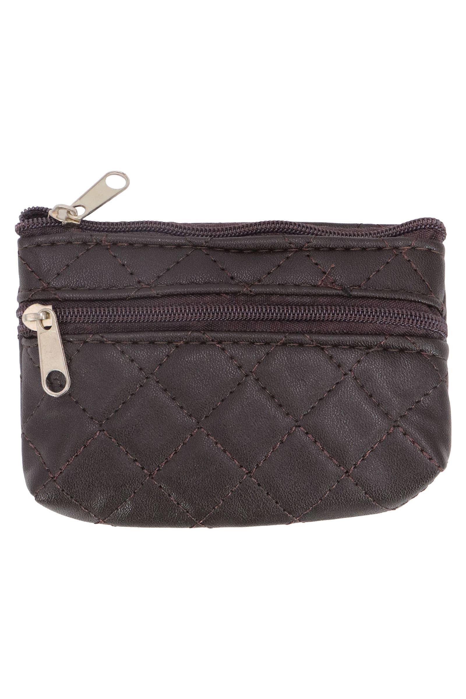 ASSORTI Porte-monnaie matelassé à double fermeture éclair en vente sur Faire5