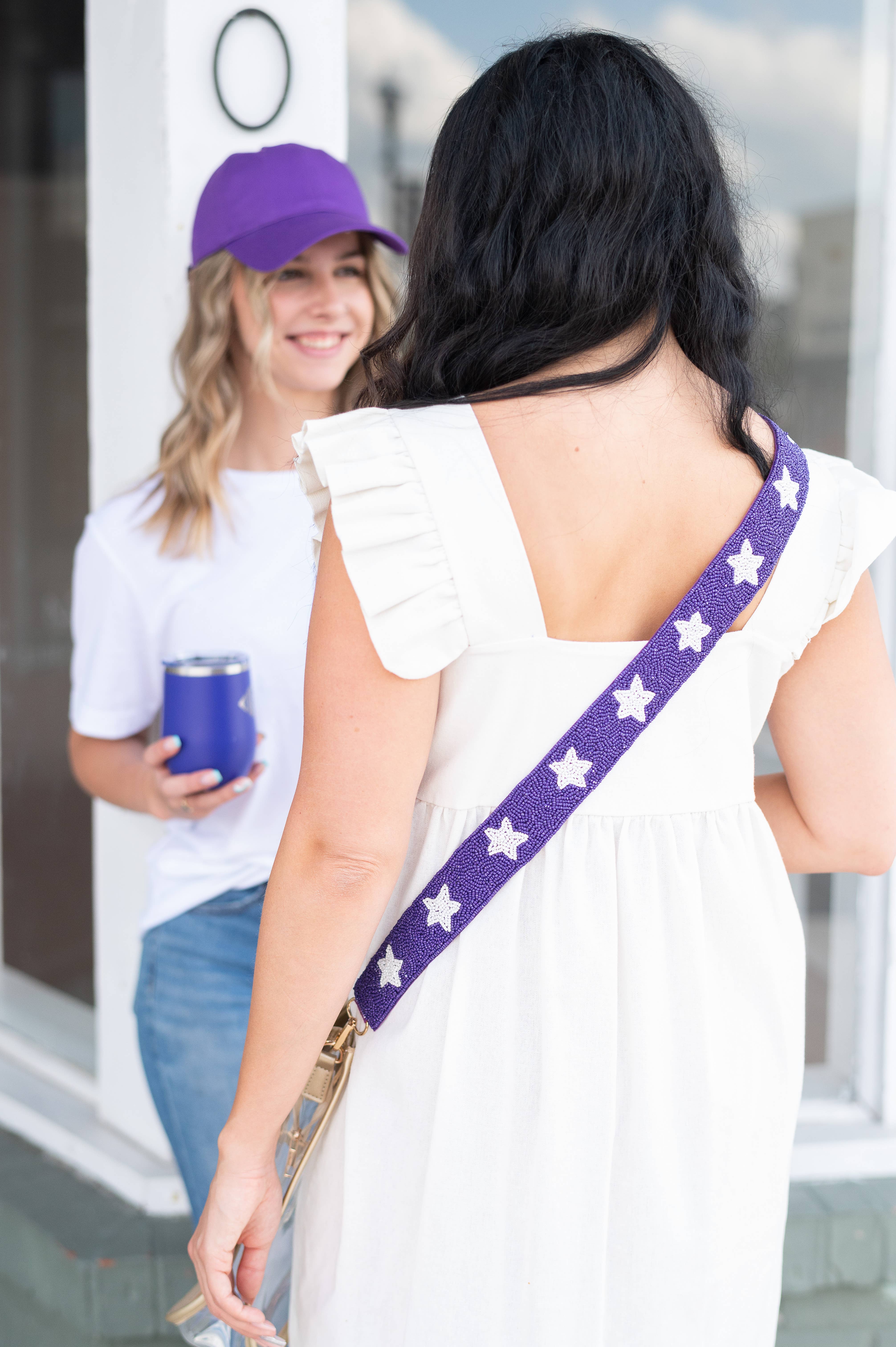 Viv&Lou - Wholesale Bag Strap - Women's - Purple Star Beaded Crossbody Strap3