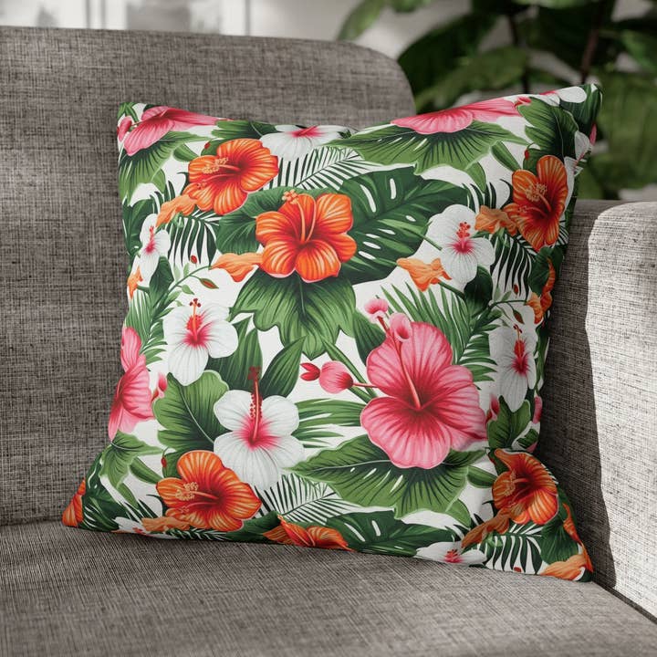 Capa de Almofada Lança Tropical Orquídeas por atacado de Agave Design