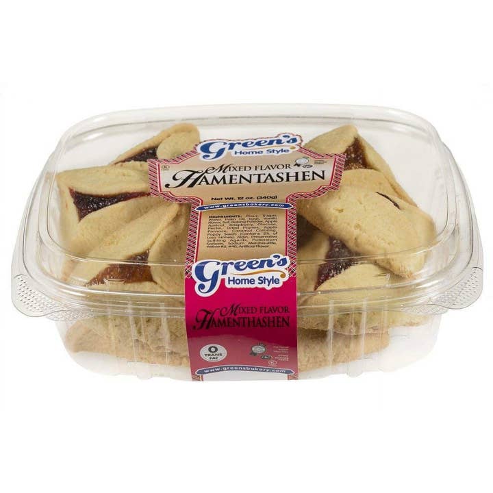 Green's Bakery Assorted Hamantashen, 6 Pack 12 oz for wholesale by Green's Babka