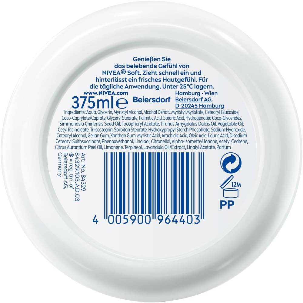 schutzoutlet - Wholesale Body Cream/Lotion - NIVEA Soft Refreshing Moisturizing Cream - 375 ml7