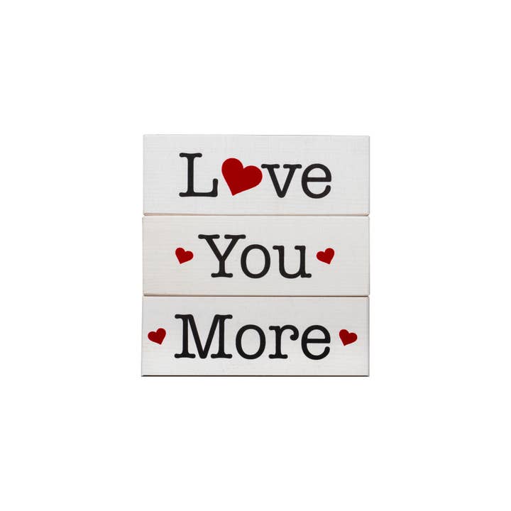 Love You More™ 3-delige set houten blokken voor wholesale door JennyGems