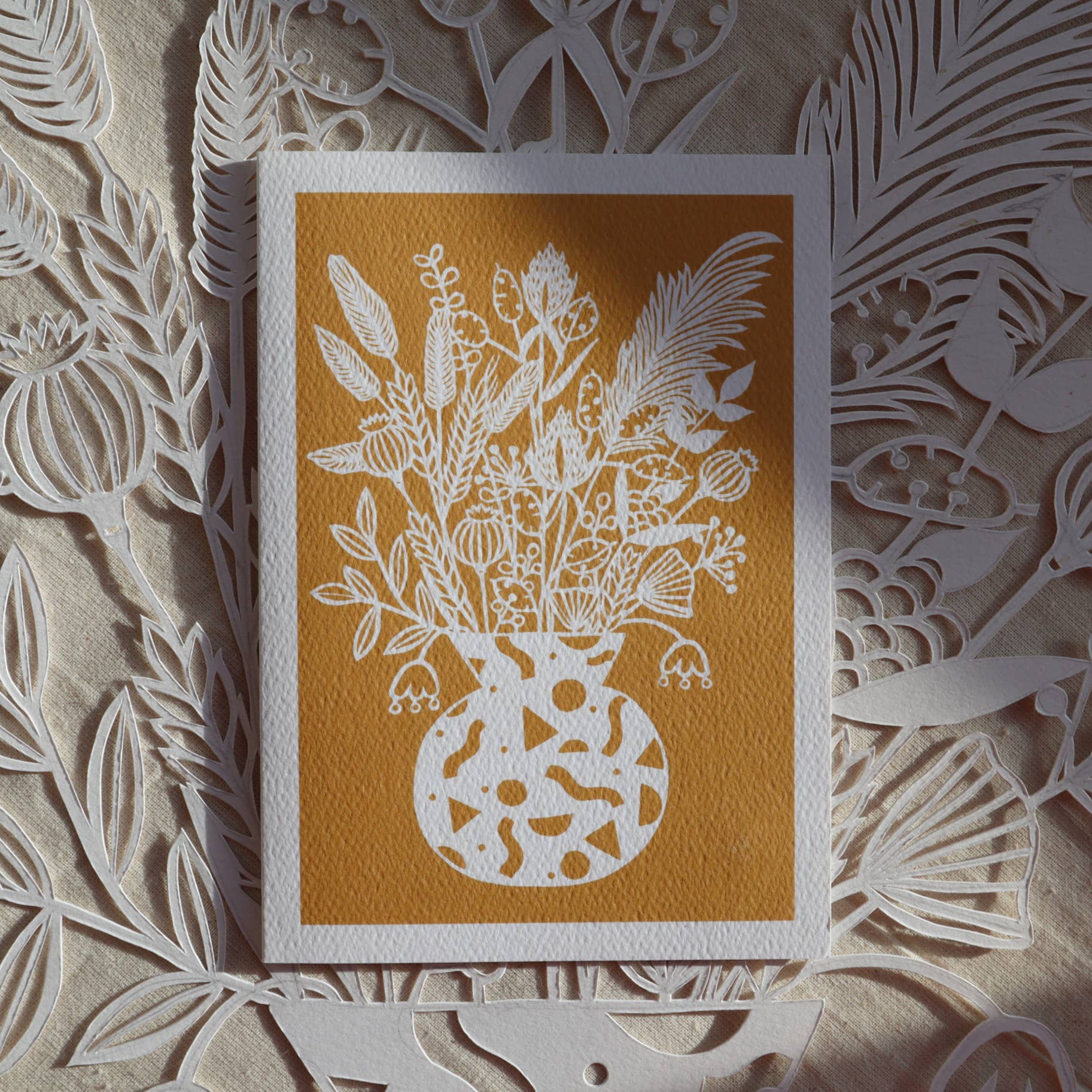 Gemma Barnett - Wholesale Gewone wenskaart - Dried Flowers kaart - 3 kleuren2